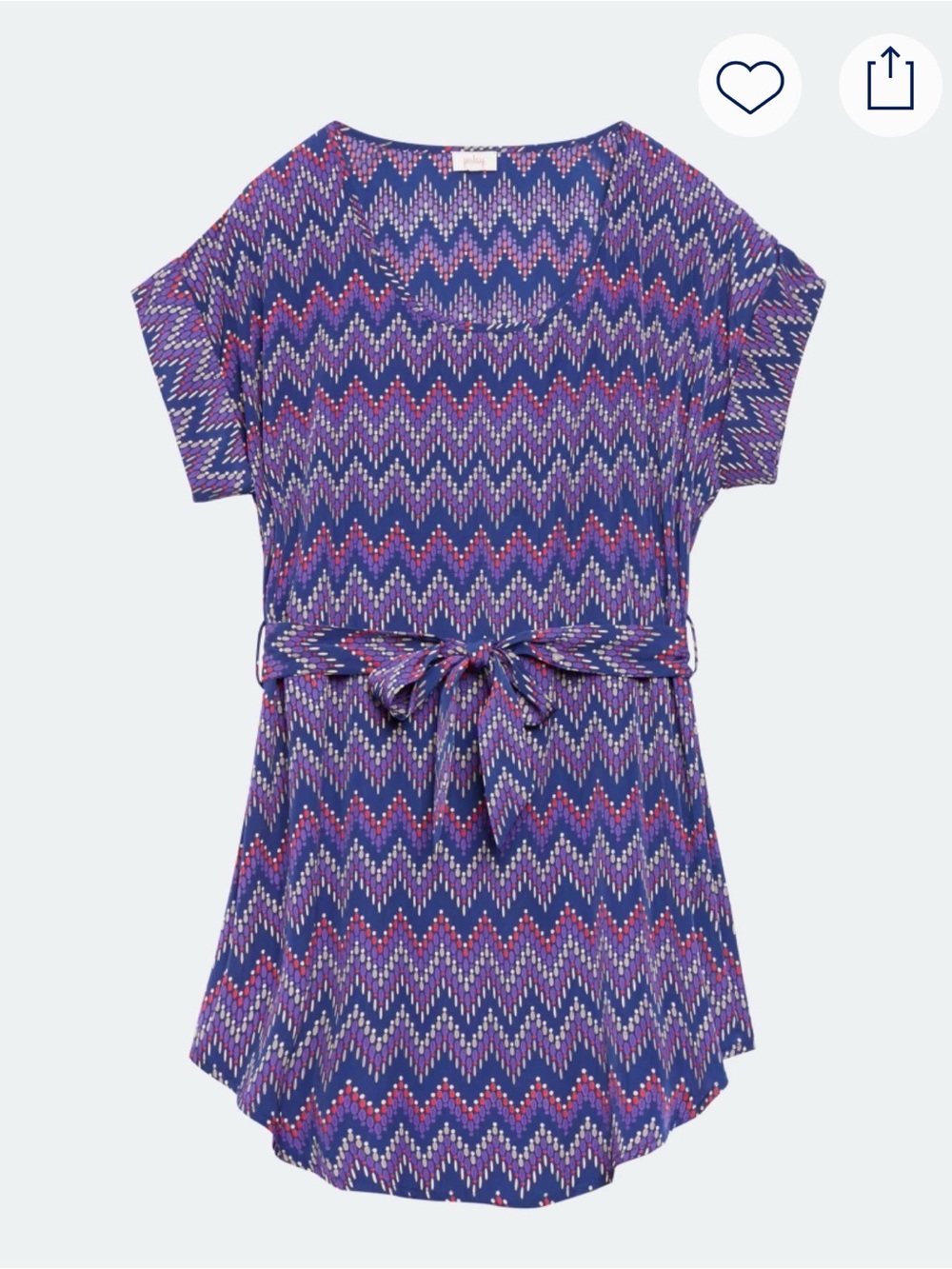 Pixley - Polly Abstract Chevron Tie-Waist Tunic - xs
